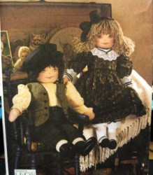 7533 24'' VICTORIANA BOY/ GIRL RAG DOLL, CLOTHES PATTERN New